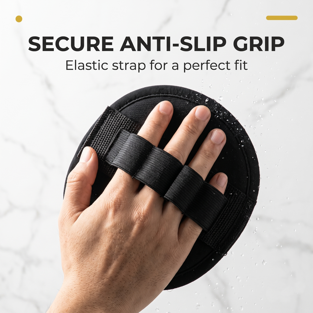 Painless Exfoliating Bath Mitt – Fast & Gentle Body Scrub Sponge Pad