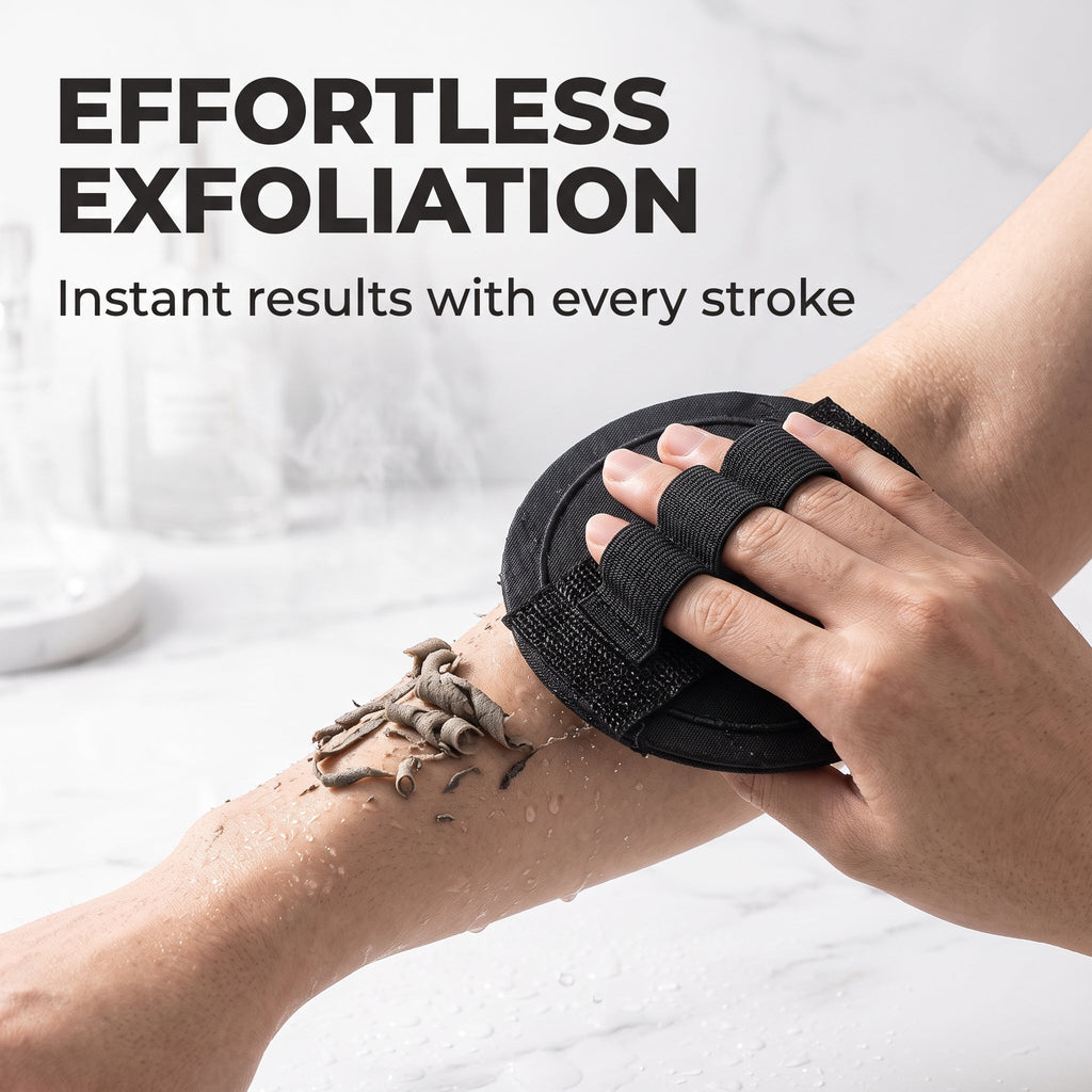 Painless Exfoliating Bath Mitt – Fast & Gentle Body Scrub Sponge Pad