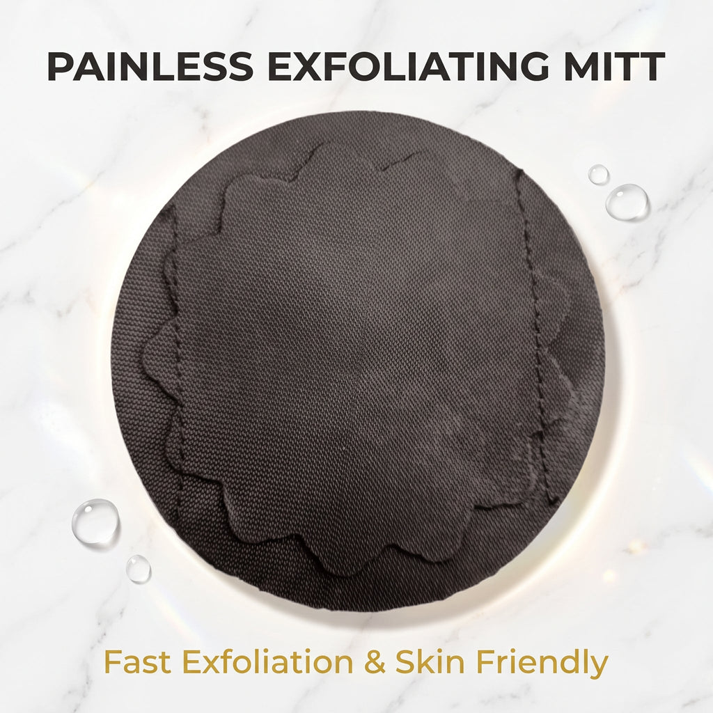 Painless Exfoliating Bath Mitt – Fast & Gentle Body Scrub Sponge Pad